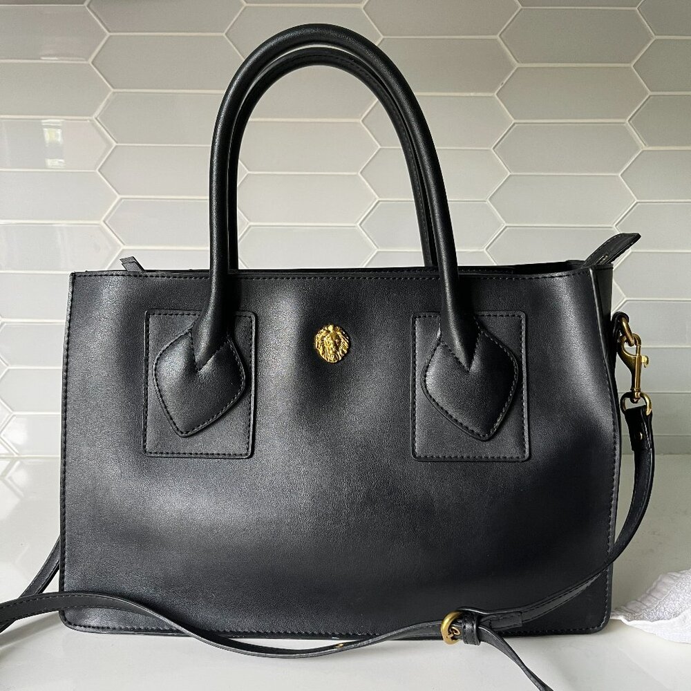 Anne Klein Black Leather Handbag
